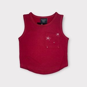Little Bipsy Star Pocket Red Tank Top